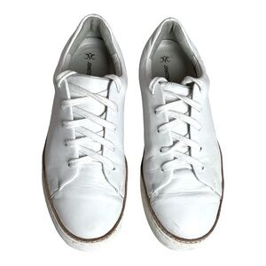 Johnson & Murphy Callie Lace To Toe Leather Sneaker White Size 8